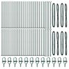 vidaXL Fence Post Other 52 pcs Grey 3.2 x 3.2 x 70 cm Steel