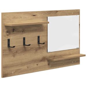 vidaXL Wall-Mounted Coat Rack Wall-Mounted Artisan Oak 90 x 10 x 50 cm