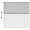 vidaXL Window Blind with Curtains Manual Silver Aluminium