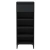 vidaXL Shoe Rack Black 40x36x105 cm Engineered Wood