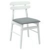 vidaXL Dining Chair 2 pcs White and Grey Solid Rubber Wood