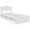 vidaXL Bed Frame with Headboard White 100 x 200 cm Solid Pine Wood