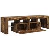 vidaXL TV Cabinet with LED Lights Smoked Oak 140x36.5x40 cm