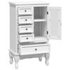 vidaXL Cabinet with 5 Drawers 2 Shelves White
