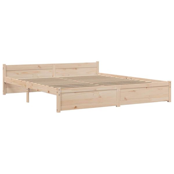 vidaXL Bed Frame without Mattress Solid Wood 180x200 cm Super King Super King Size