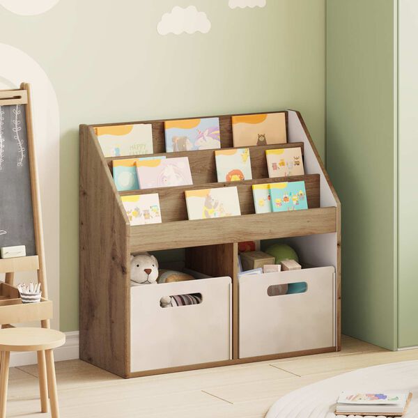 vidaXL Kids Bookshelf Artisan Oak 72.5 x 29.5 x 69 cm Engineered Wood