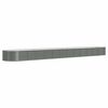 vidaXL Garden Raised Bed Galvanised Steel 512x80x36 cm Grey