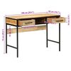 vidaXL Writing Desk with Shelf Brown 100 x 50 x 75 cm Solid Mango Wood