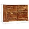 vidaXL Shoe Cabinet 140x35x90 cm Solid Acacia Wood
