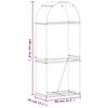vidaXL Log Holder Anthracite 80x45x190 cm Galvanised Steel