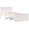 vidaXL Bed Frame without Mattress with Headboard White 75x190 cm Small Single Solid Wood Pine