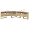 vidaXL Storage Headboard with Shelf Sonoma Oak 200 cm Engineered Wood