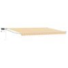 vidaXL Manual Retractable Awning with LEDs Yellow and White 4 x 3 m