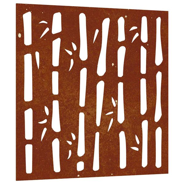 vidaXL Garden Wall Decoration 55x55 cm Corten Steel Bamboo Design