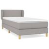 vidaXL Box Spring Bed with Mattress Light Grey 80x200 cm Fabric