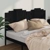 vidaXL Bed Headboard Black 206x4x110 cm Solid Wood Pine