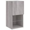 vidaXL 4 Piece TV Wall Units with LED Grey Sonoma Engineered Wood