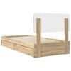 vidaXL Storage Bed with Drawer Sonoma Oak 90 x 200 cm Engineered Wood