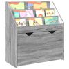 vidaXL Kids Bookshelf Grey Sonoma 60 x 29.5 x 69 cm Engineered Wood