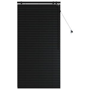 vidaXL Venetian Blind Black 90 x 160 cm 35 mm Solid Paulownia Wood