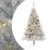 vidaXL Artificial Pre-lit Christmas Tree Silver 180 cm PET