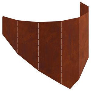 vidaXL Lawn Edging 100 x 45 cm Steel Rusty
