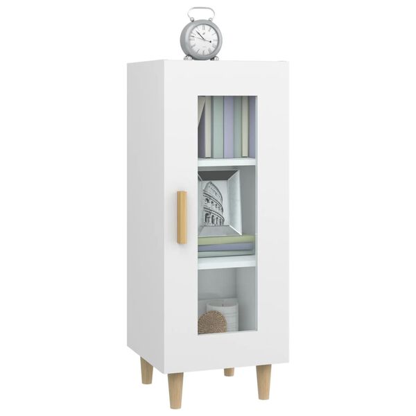 vidaXL Sideboard High Gloss White 34.5x34x90 cm Engineered Wood