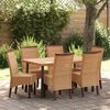 vidaXL Dining Chairs 6 pcs Brown Natural Rattan