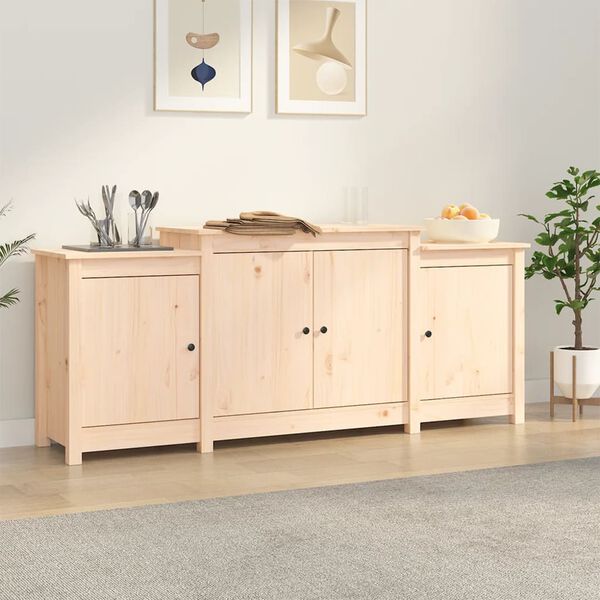 vidaXL Sideboard 164x37x68 cm Solid Wood Pine