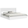 vidaXL Bed Frame with Storage and Headboard White 180 x 200 cm