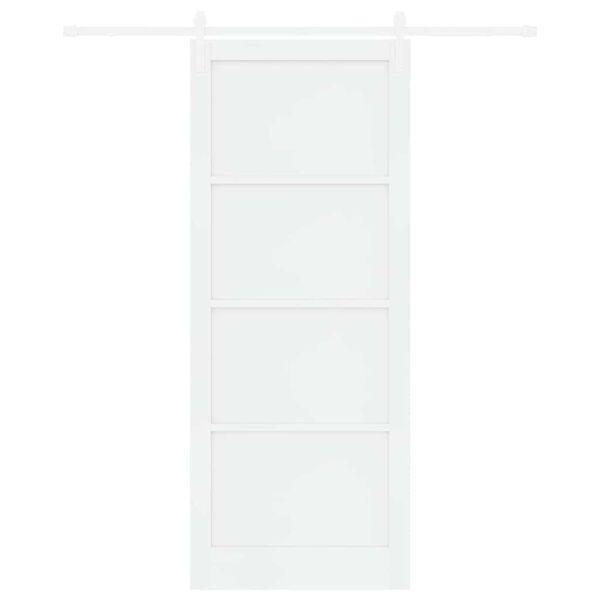 vidaXL Sliding Door White 93 x 232 cm Solid Pine Wood