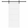 vidaXL Sliding Door White and Black 93 x 211 cm Solid Pine Wood
