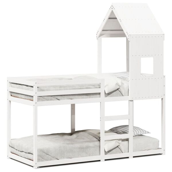 vidaXL Bunk Bed without Mattress White 80x200 cm Solid Wood Pine