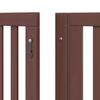 vidaXL Dog Gate with Door Foldable 6 Panels Brown 480 cm Poplar Wood