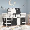 vidaXL Kids' Loft Bed with Tunnel without Mattress White&Black 90x190cm