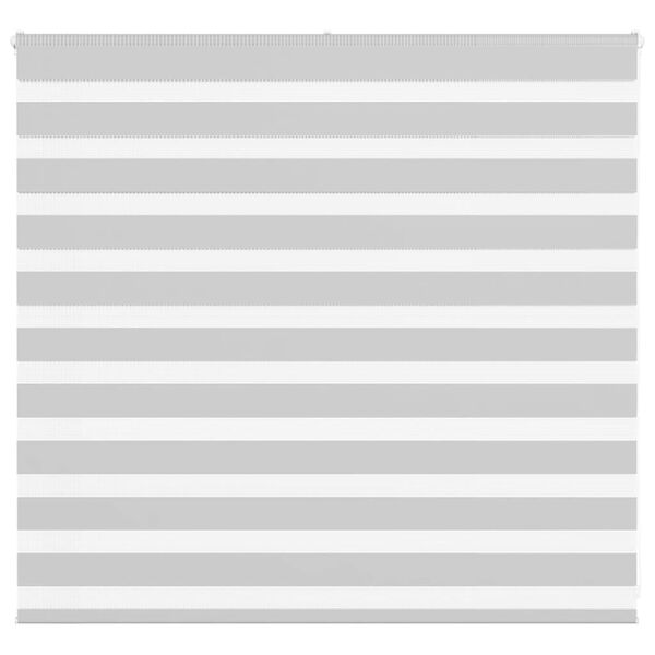 vidaXL Zebra Blind Light Grey 160x100 cm Fabric Width 155.9 cm Polyester