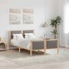 vidaXL Bed Frame with Headboard Taupe 120 x 200 cm Fabric