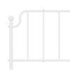 vidaXL Metal Bed Frame without Mattress with Headboard White 193x203cm