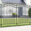 vidaXL Garden Fence Grey 240 x 202.5 cm Powder-coated steel