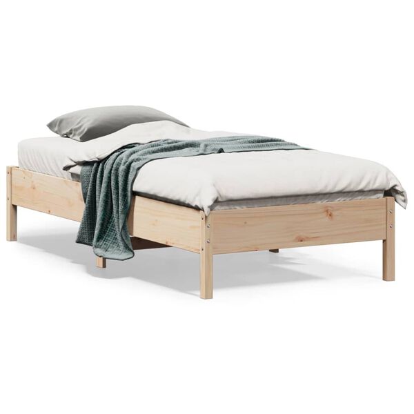 vidaXL Bed Frame without Mattress 90x190 cm Single Solid Wood Pine
