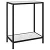 vidaXL Console Table White 60x35x75 cm Tempered Glass