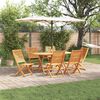 vidaXL Garden Dining Set Folding 7 pcs Brown Solid acacia wood