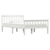 vidaXL Bed Frame without Mattress White Solid Pinewood 120x200 cm