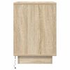 vidaXL Bedside Cabinet with LED Lights&nbsp;Sonoma Oak 38x34x50 cm