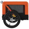 vidaXL Pet Bike Trailer Orange and Black Oxford Fabric&Iron