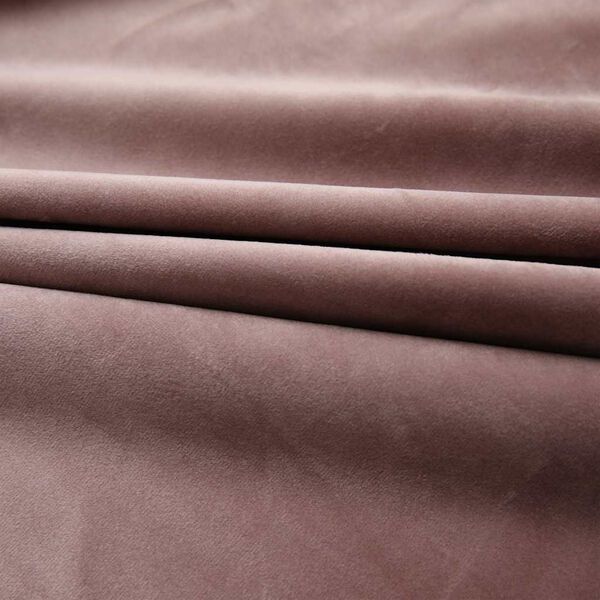 vidaXL Blackout Curtains 2pcs with Hooks Velvet Antique Pink 140x225cm