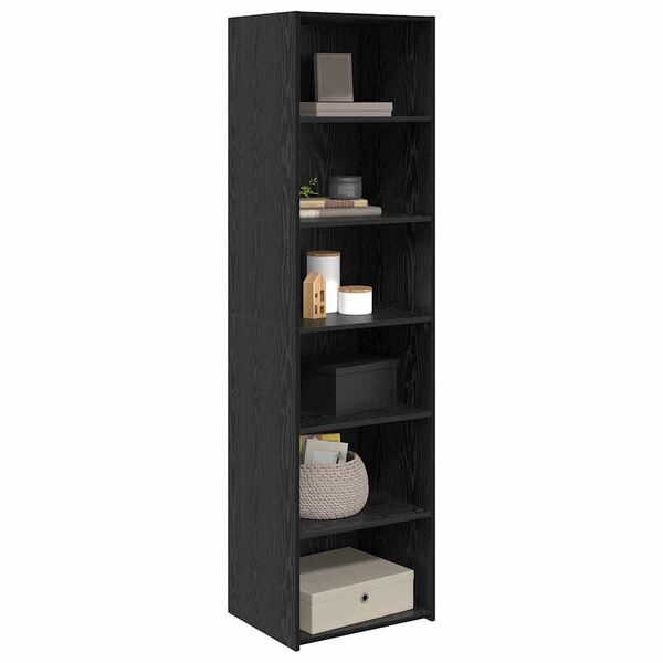 vidaXL Cabinet Black Oak 50 x 41 x 185 cm Engineered Wood
