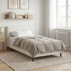 vidaXL Winter Duvet Quilted Cream 140 x 220 cm Microfiber