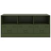 vidaXL TV Cabinet Olive Green 99x39x44 cm Steel