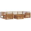 vidaXL Outdoor Sofa Set 7 pcs Natural Solid Acacia Wood